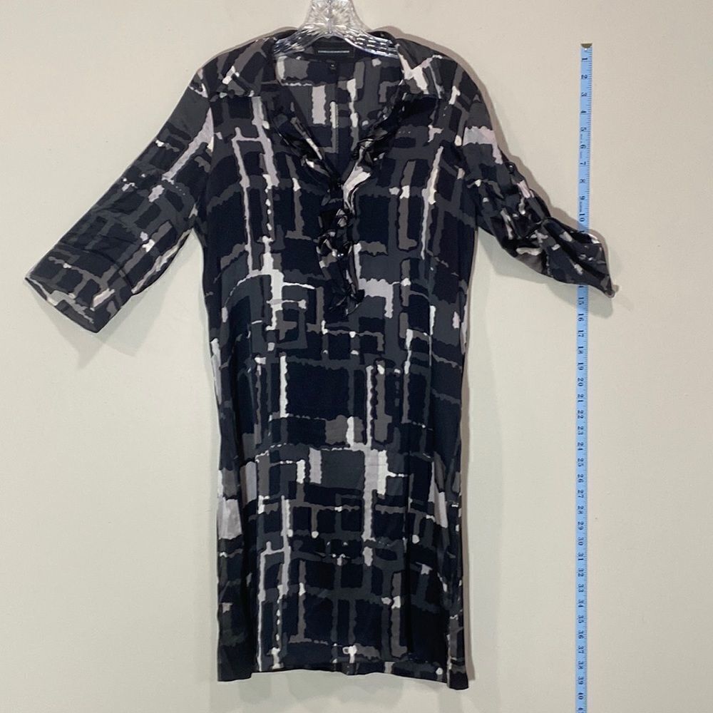Cute Shortsleeved Block Pattern Dress By Express Design Studio. Size Medium.